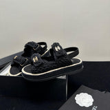 Pre Order Crochet Luxury Gold Logo Sandals