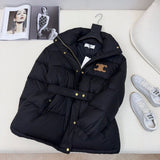 Pre Order Luxury Logo Belted Puffer Coat