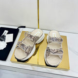 Pre Order Luxury Logo Snake Print Sandals (3 Colours)