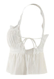 Milkmaid Pintuck Top In White