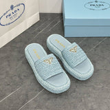 Pre Order Luxury Crochet Flatform Slides