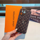 Pre Order Leather Gold Luxury Logo Design Phone Case