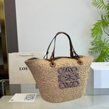 Pre Order Luxury Logo Detail Beach Bag In Brown