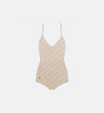 Pre Order Luxury Nude Cd Logo Design Cross Back Swimsuit