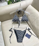Pre Order Charcoal Luxury Logo Bikini Set