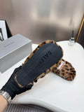 Pre Order Fluffy Leopard Luxe Slides/Slippers