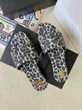 Pre Order Luxury Leopard Flat Slides