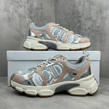 Pre Order Luxury Logo Trainers In Silver & Pink