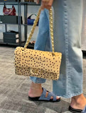 Pre Order Spotted Double Initial Fur Shoulderbag