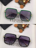 Pre Order Luxury Square Gold Frame Sunglasses