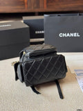 Pre Order Mini Black Backpack With Chain