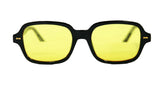 Black Frame Sunnies With Yellow Lense