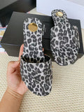 Pre Order Luxury Leopard Flat Slides