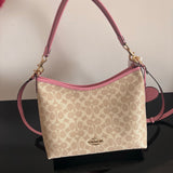 Pre Order Beige & Pink Printed Tote Bag