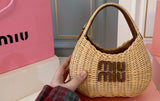 Pre Order Luxury Double M Logo Wicker Bag