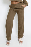 Wide Leg Joggers In Brown