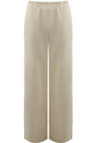 Wide Leg Joggers In Beige