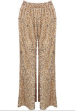 Sequin High Waist Wide Leg Trousers In Gold