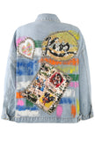 Oversized Sequin Denim Jacket