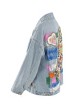 Oversized Sequin Denim Jacket