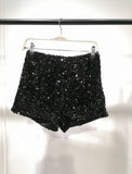 Sequin Shorts In Black