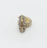 Diamanté Mini Hoop Earrings In Gold